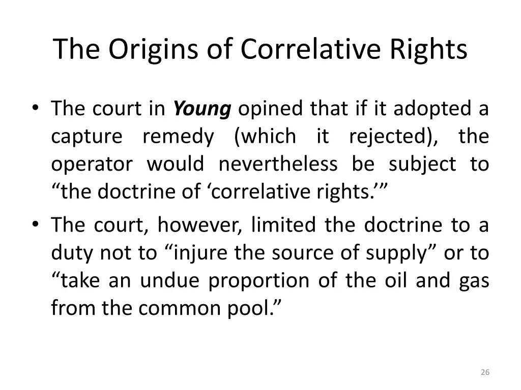 the origins of correlative rights 20