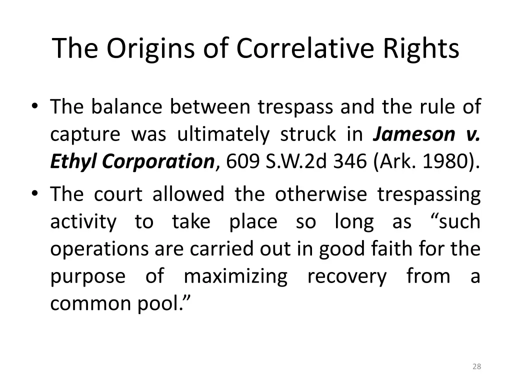 the origins of correlative rights 22