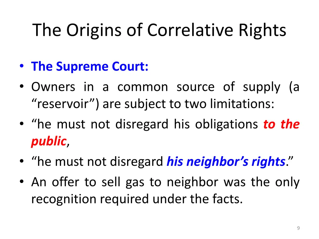 the origins of correlative rights 3