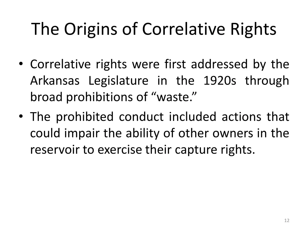 the origins of correlative rights 6