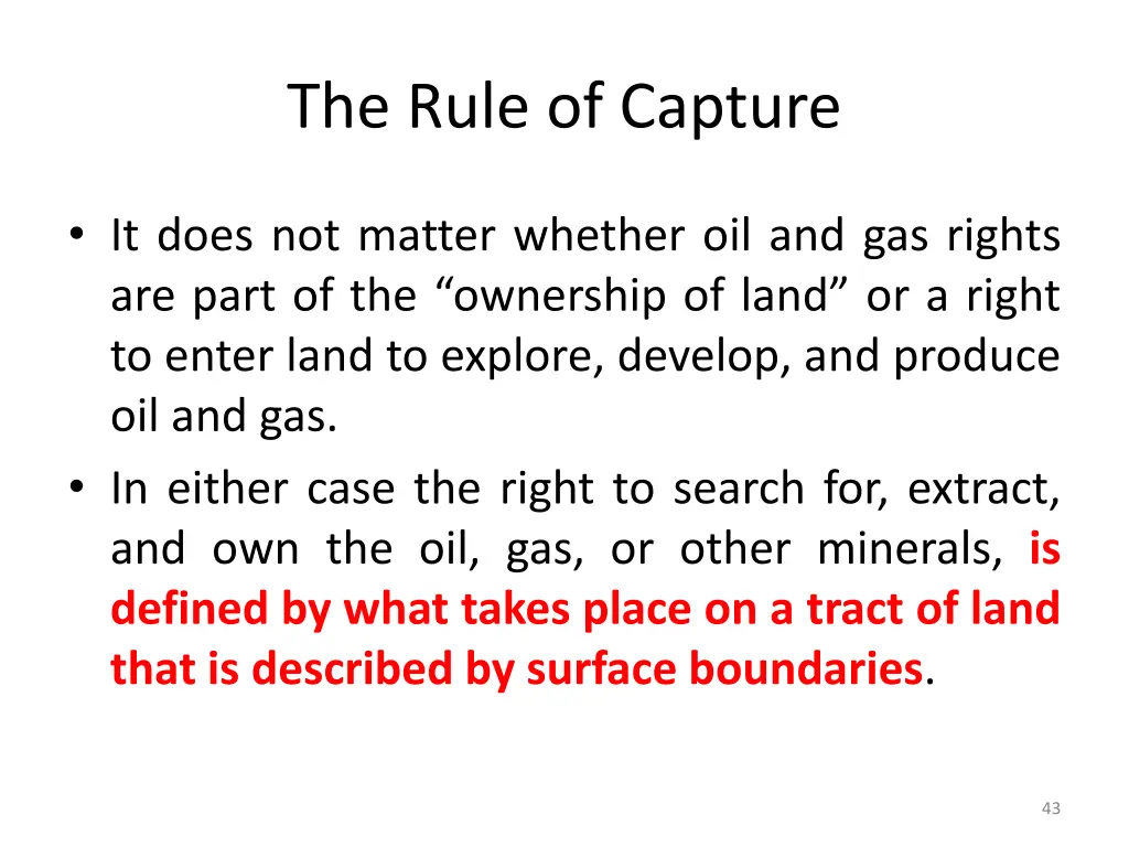 the rule of capture