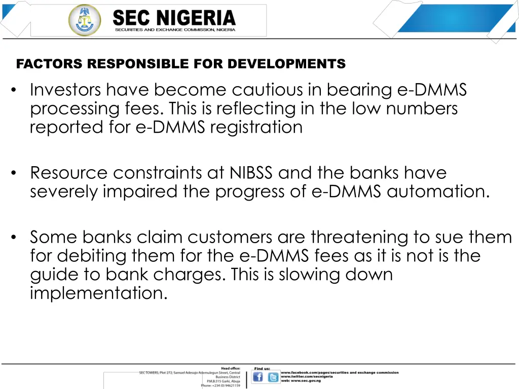 factors responsible for developments investors