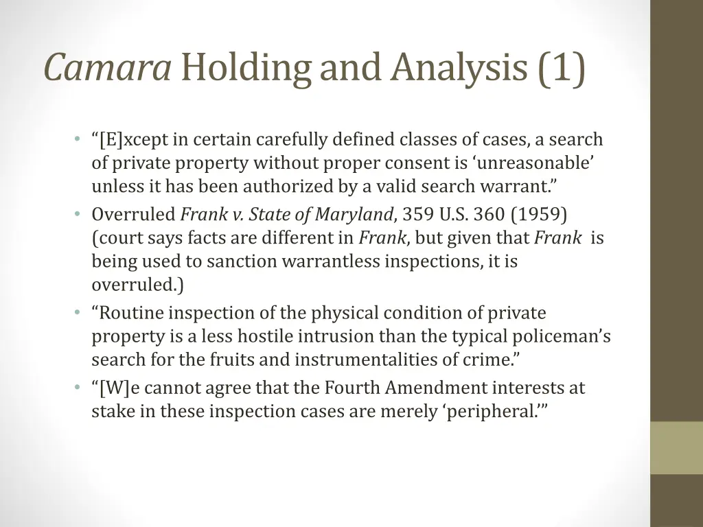 camara holding and analysis 1