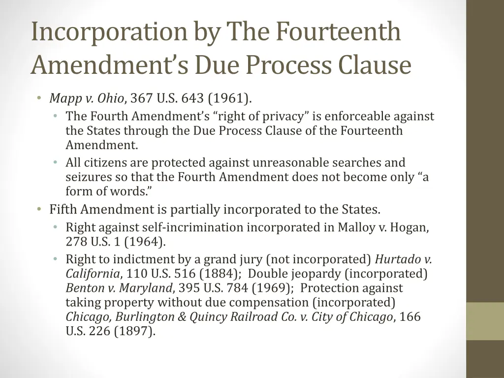 incorporation by the fourteenth amendment