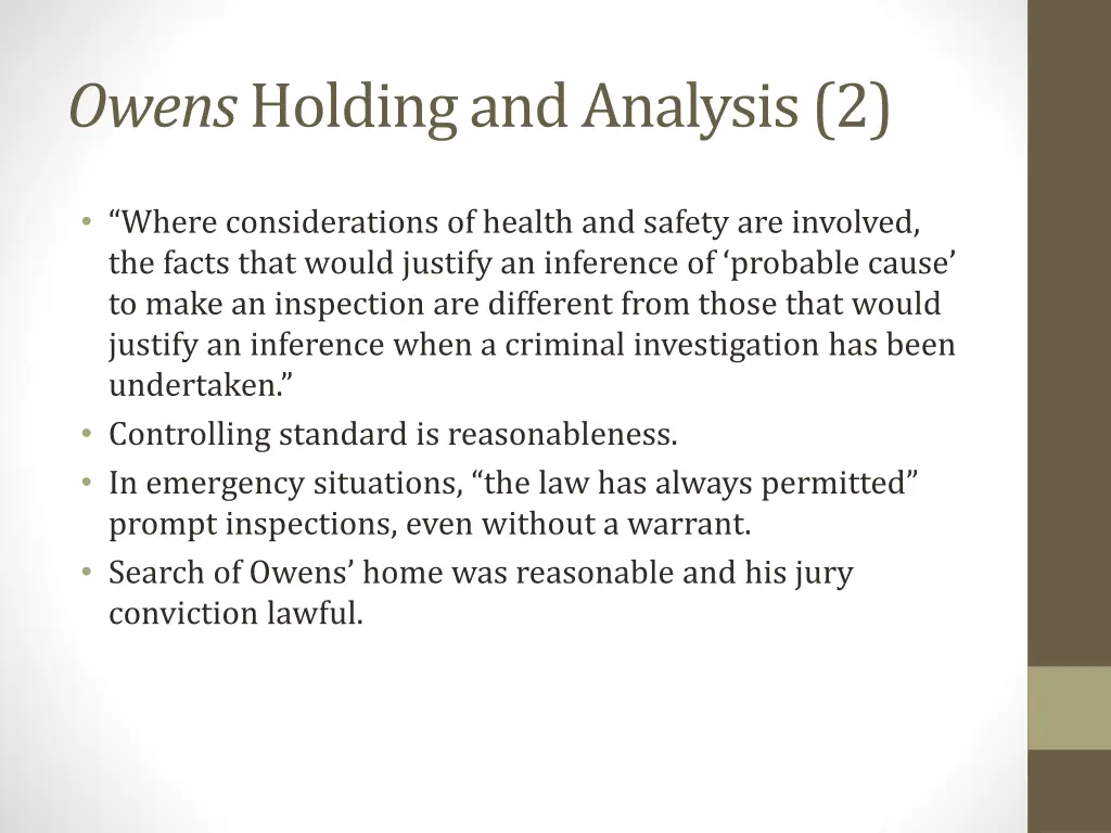 owens holding and analysis 2