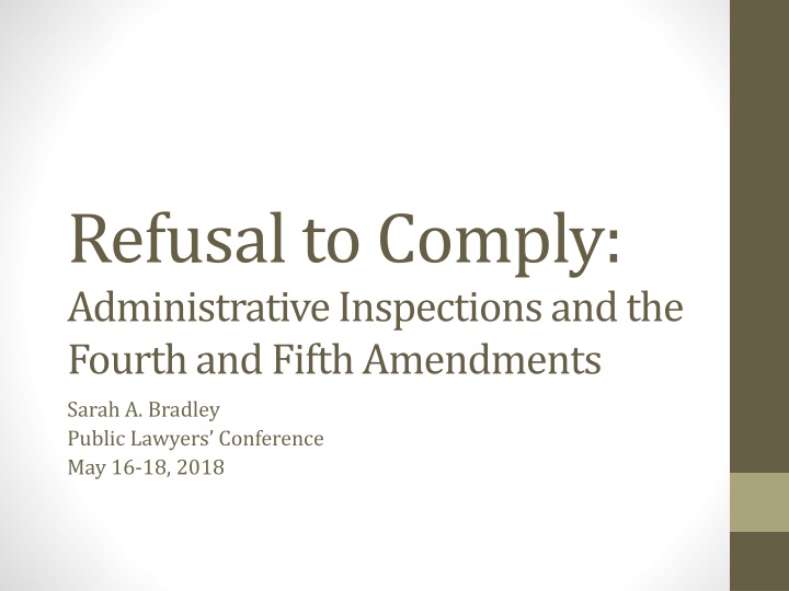 refusal to comply administrative inspections