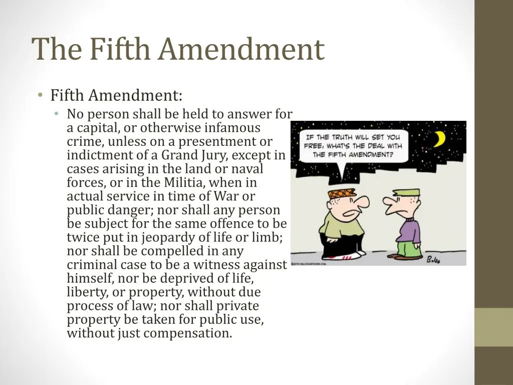 the fifth amendment