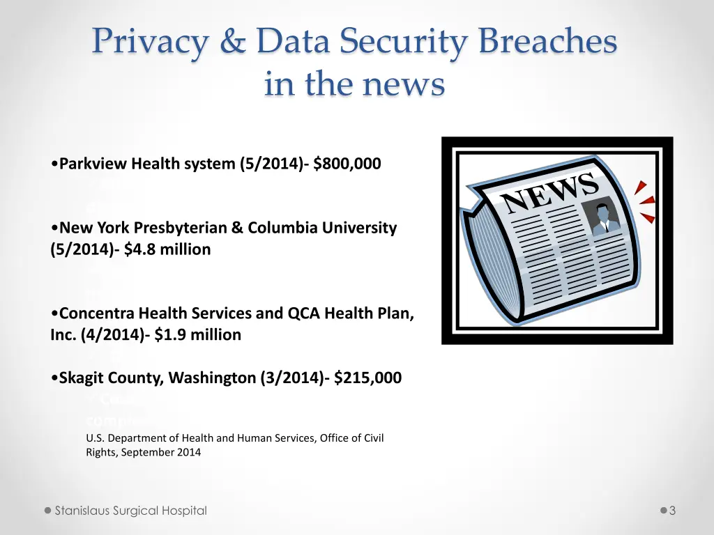 privacy data security breaches in the news