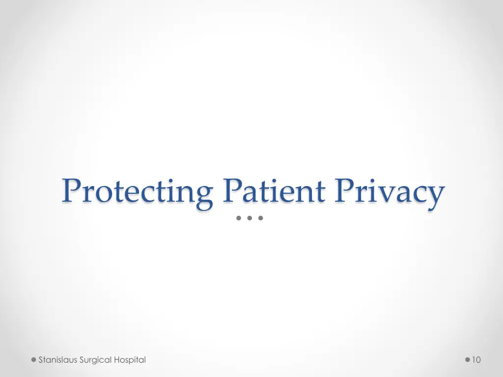 protecting patient privacy