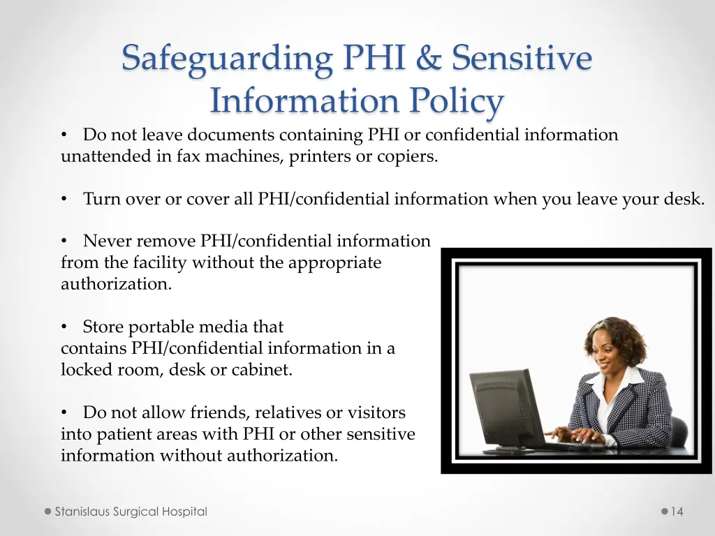 safeguarding phi sensitive information policy