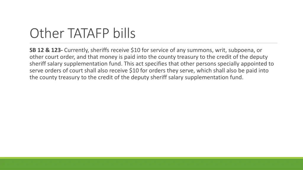 other tatafp bills