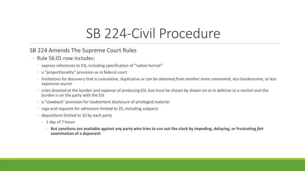 sb 224 civil procedure