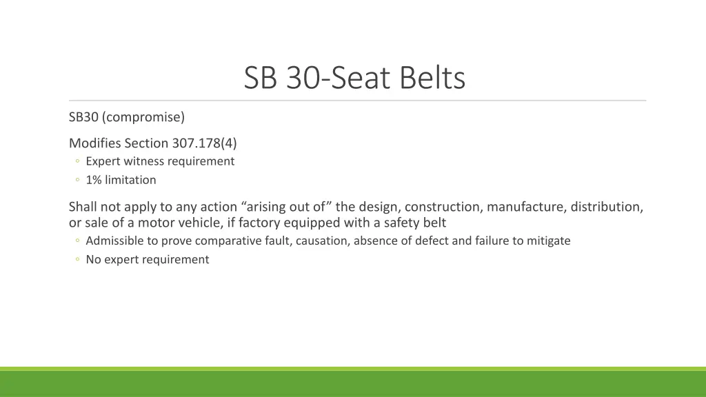 sb 30 seat belts