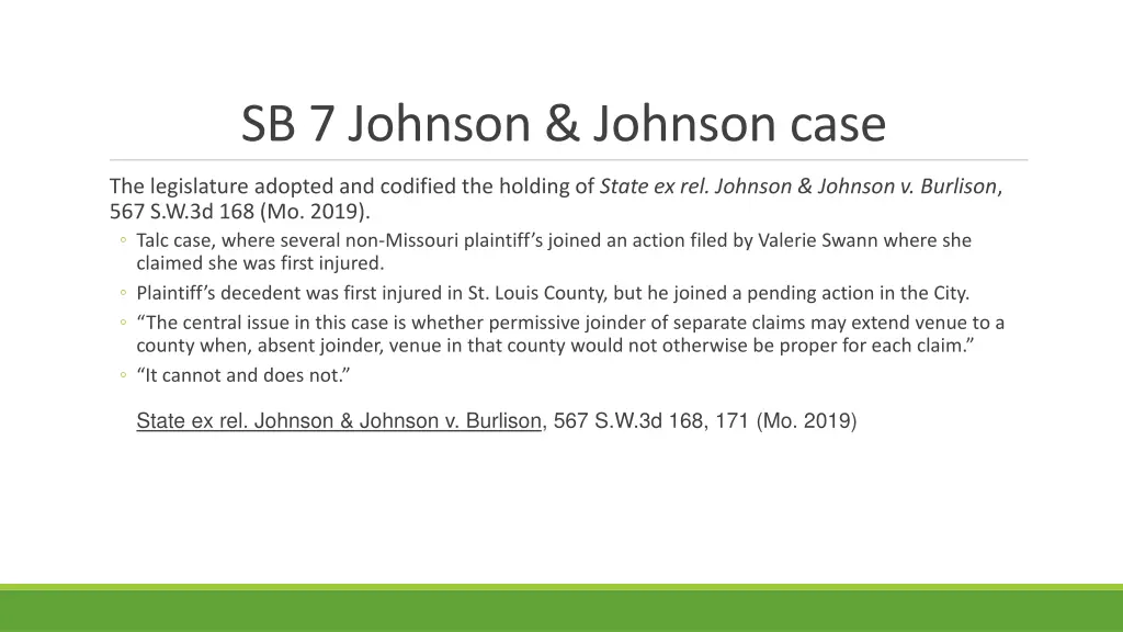 sb 7 johnson johnson case