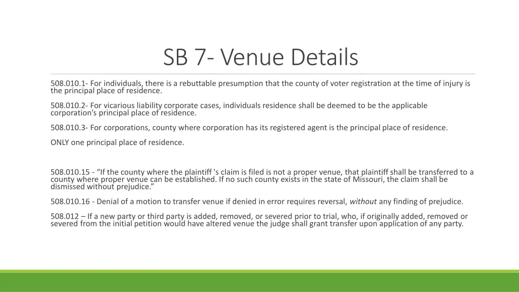 sb 7 venue details