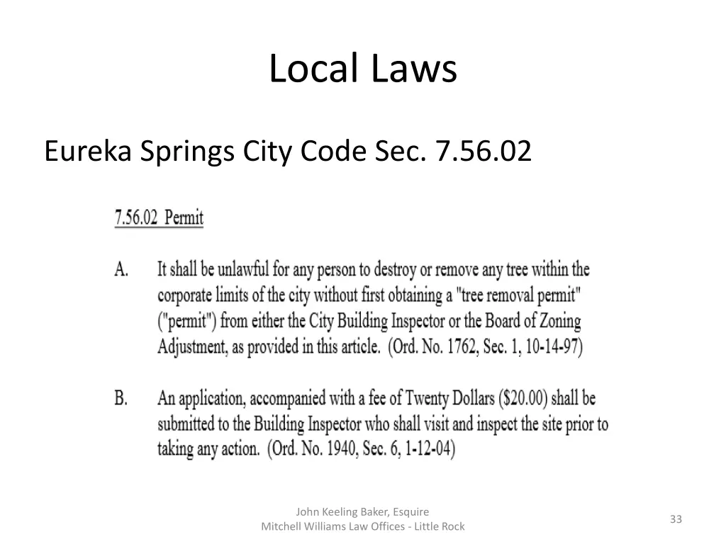 local laws