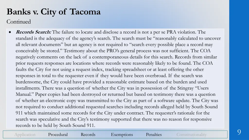 banks v city of tacoma continued