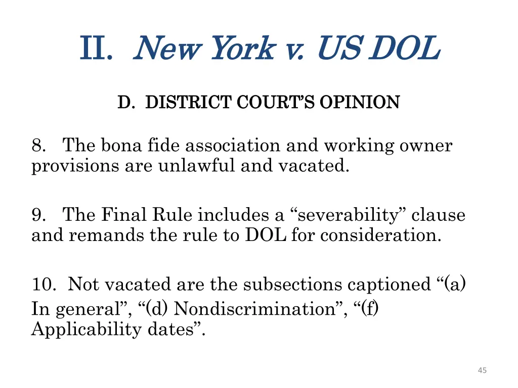 ii ii new york v us dol new york v us dol 9