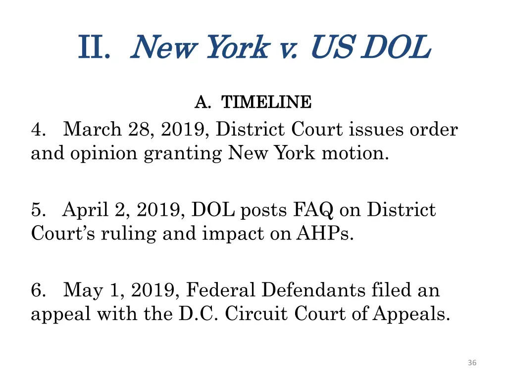 ii ii new york v us dol new york v us dol