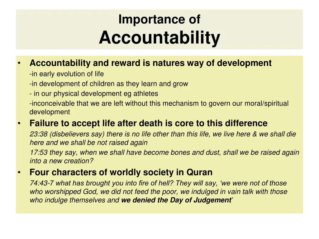 importance of accountability