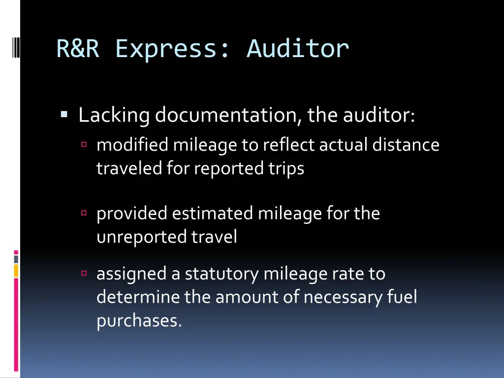 r r express auditor