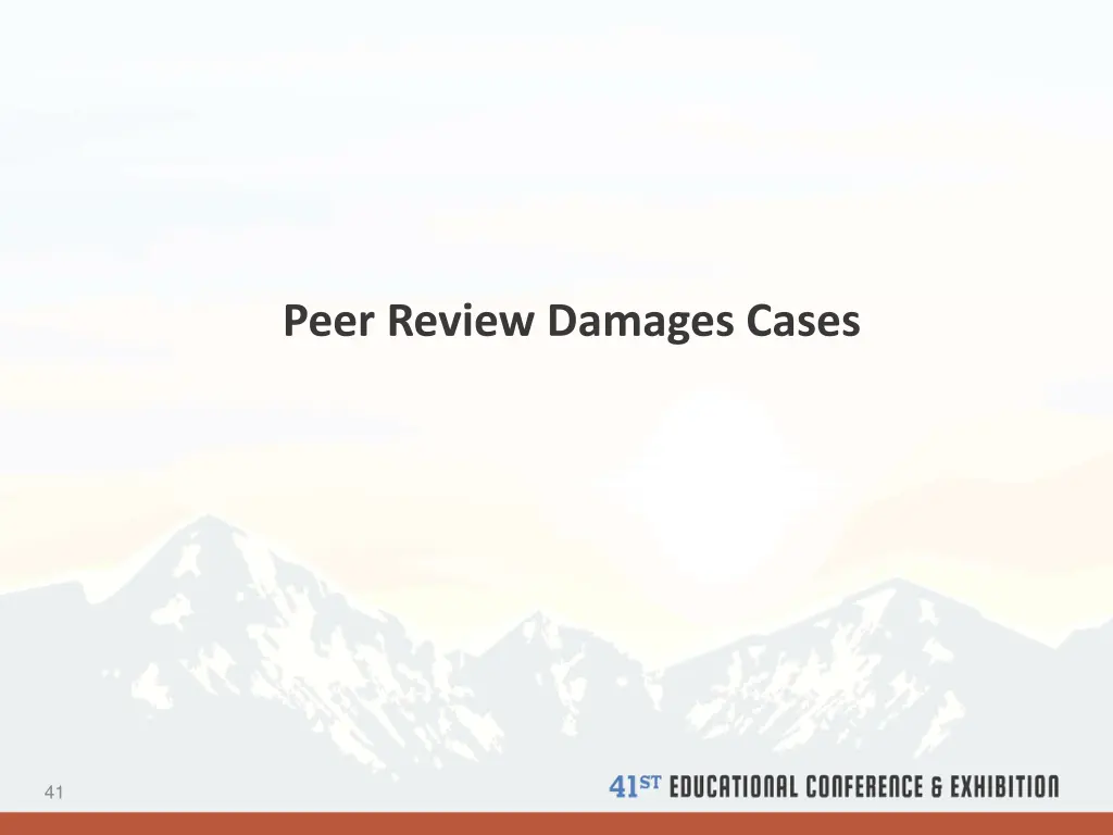 peer review damages cases