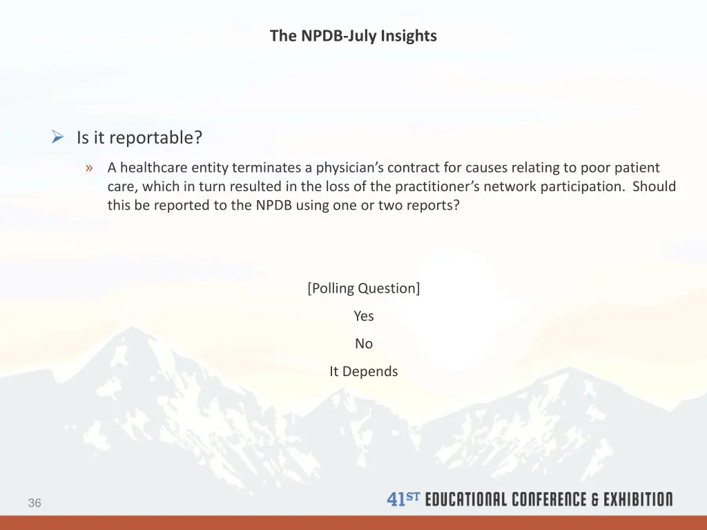 the npdb july insights