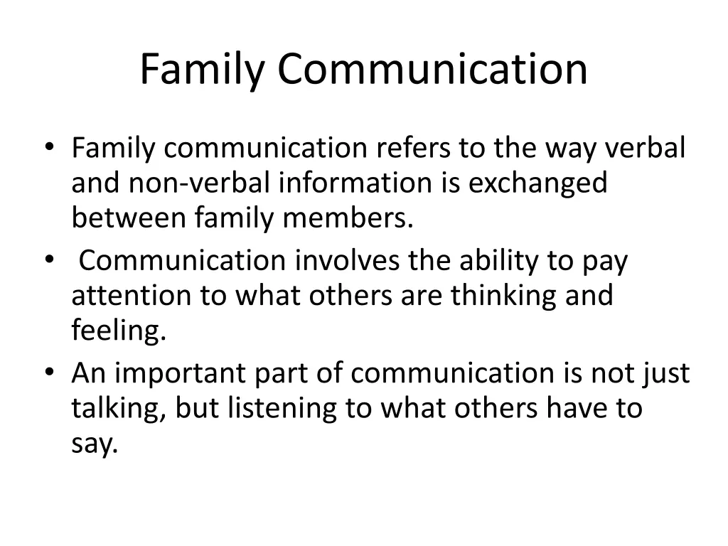 family communication