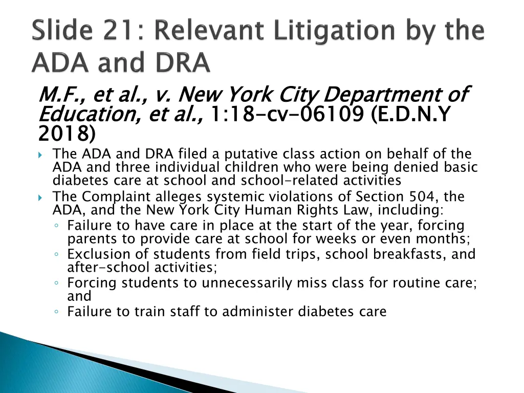 m f et al v new york city department of education