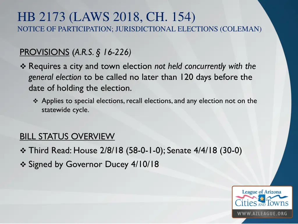 hb 2173 laws 2018 ch 154 notice of participation