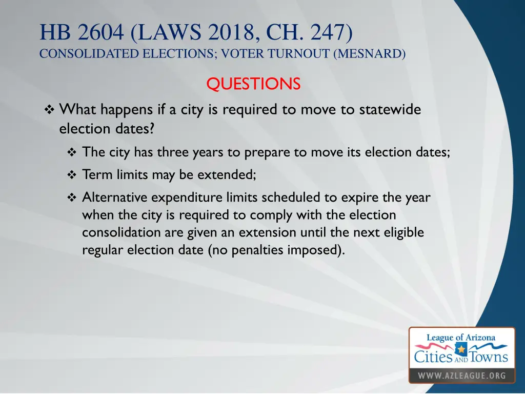 hb 2604 laws 2018 ch 247 consolidated elections 6