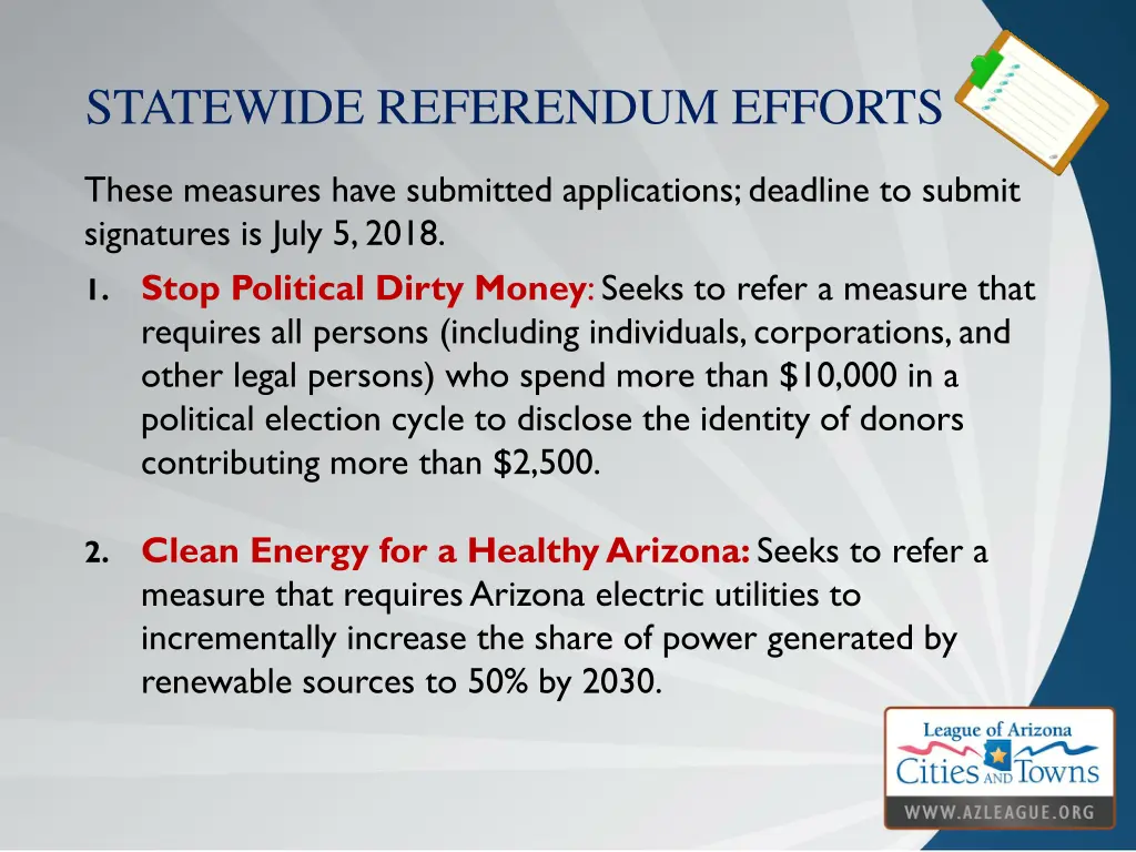 statewide referendum efforts