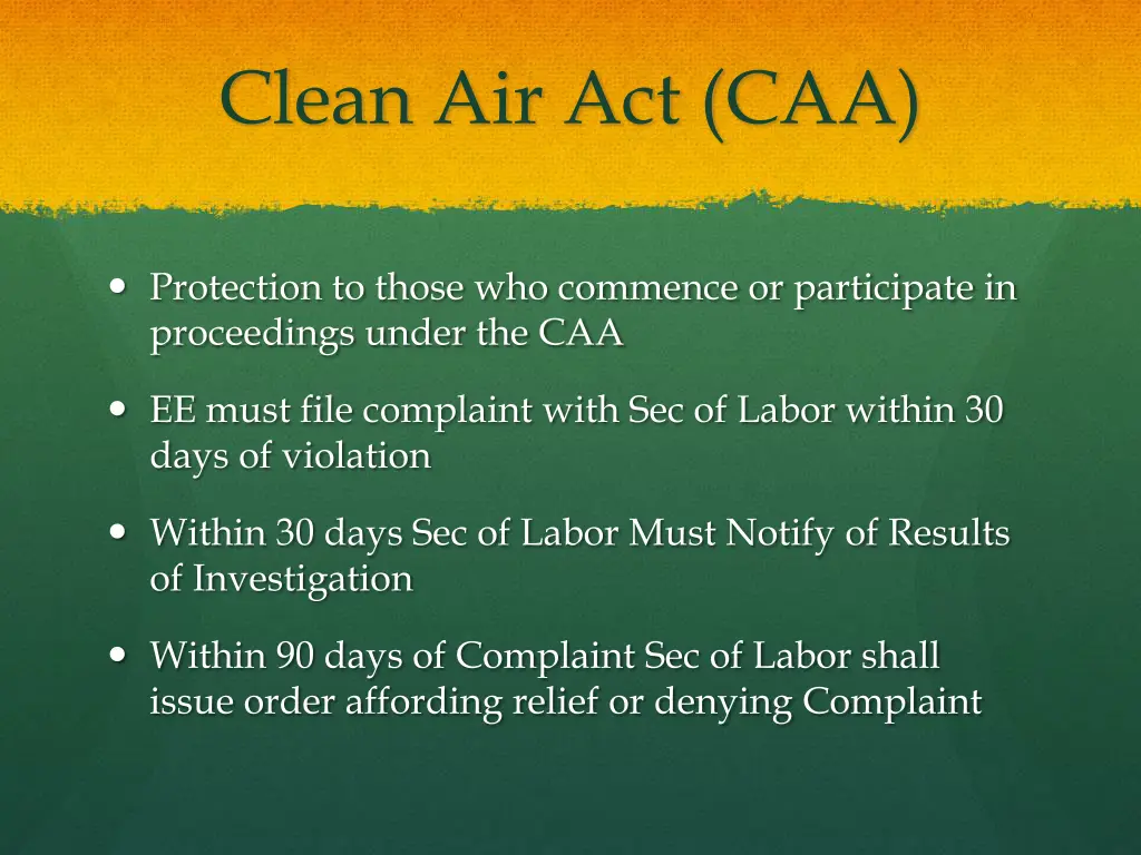 clean air act caa