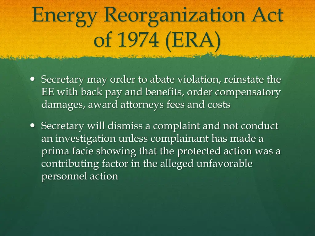 energy reorganization act of 1974 era 1