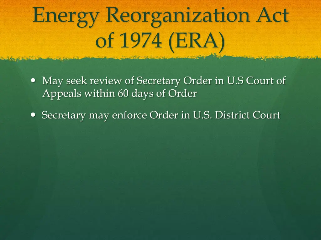 energy reorganization act of 1974 era 2