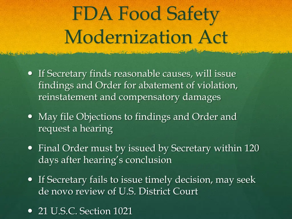 fda food safety modernization act 1