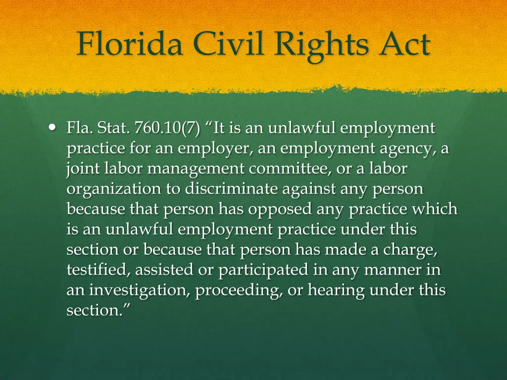 florida civil rights act