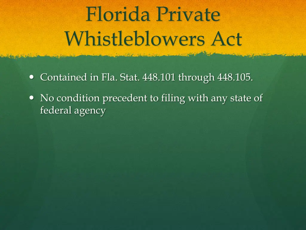 florida private whistleblowers act