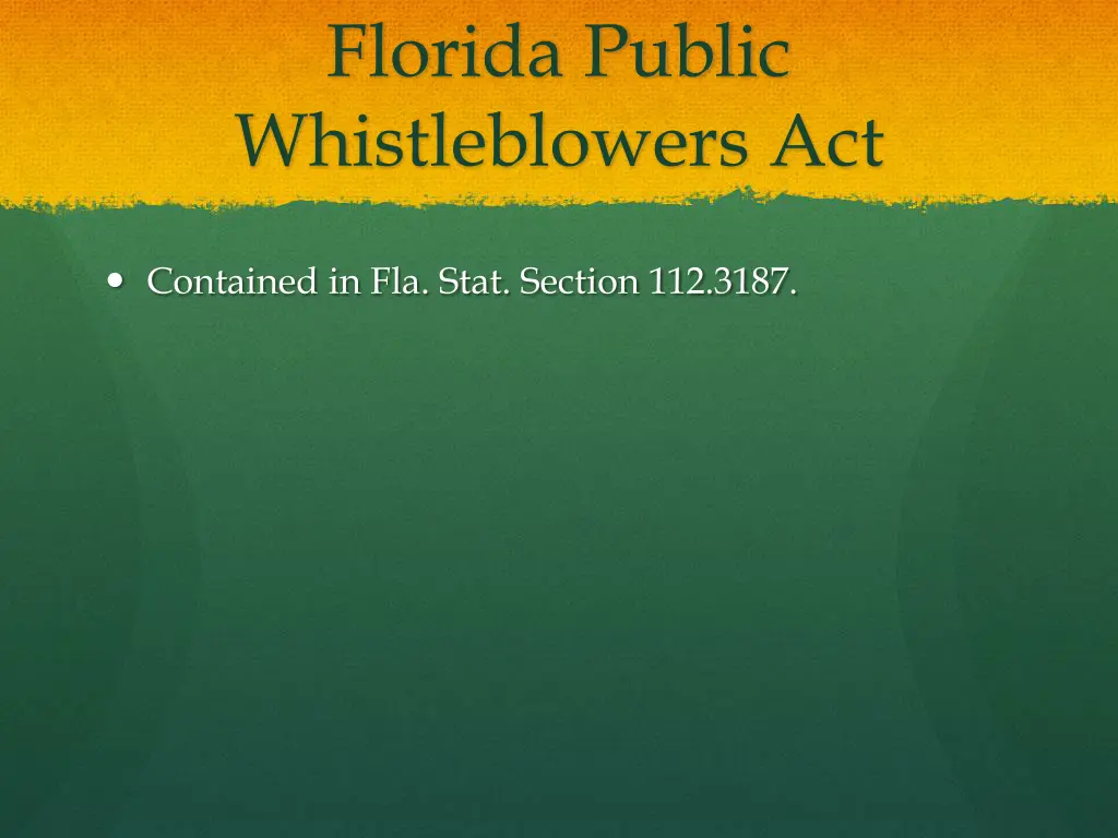 florida public whistleblowers act