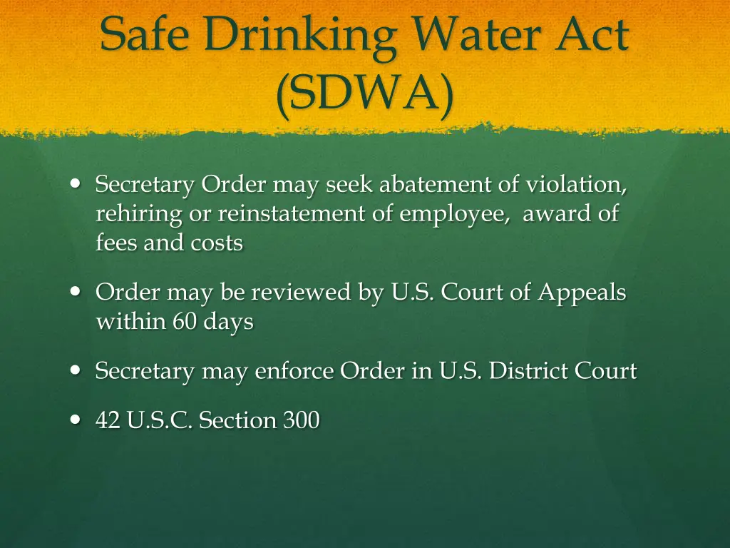 safe drinking water act sdwa 1