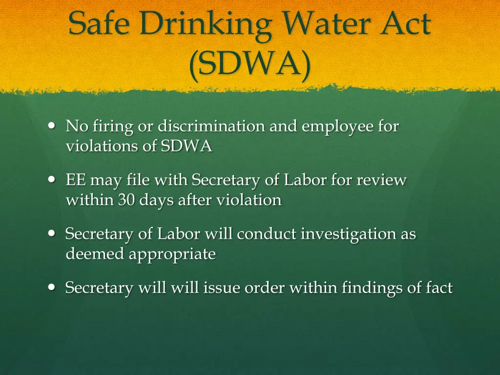 safe drinking water act sdwa