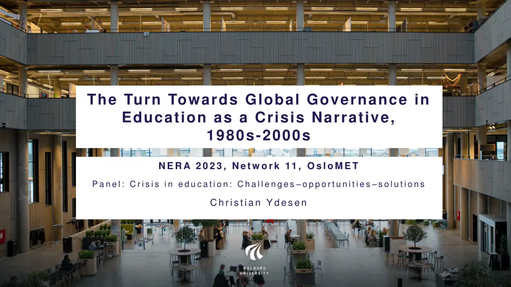 the turn towards global governance in education