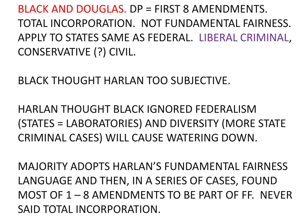 black and douglas dp first 8 amendments total