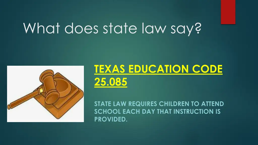 what does state law say