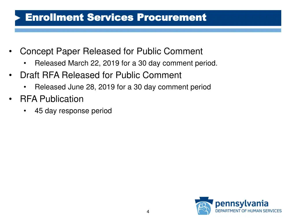 enrollment services procurement enrollment