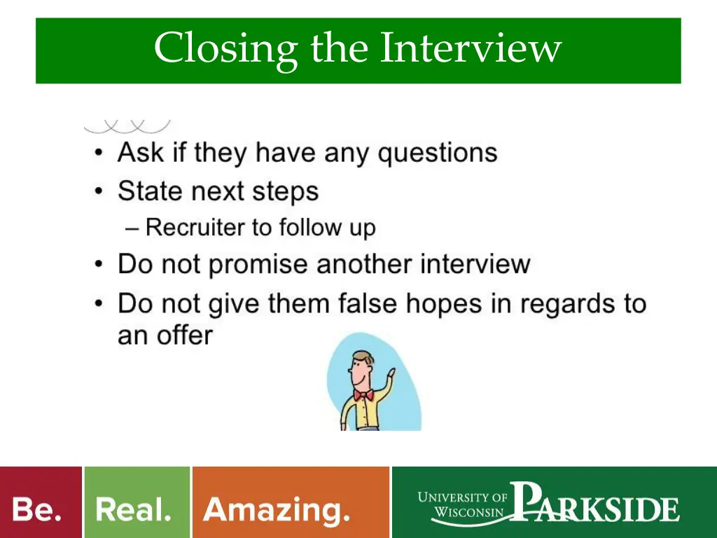 closing the interview