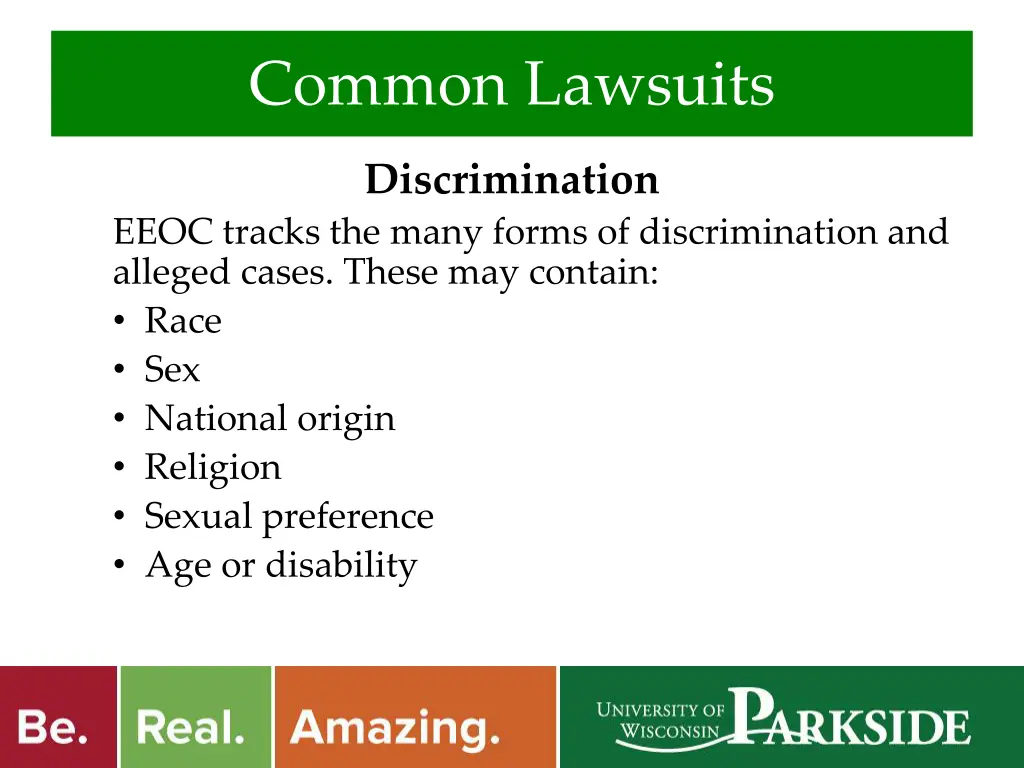 common lawsuits