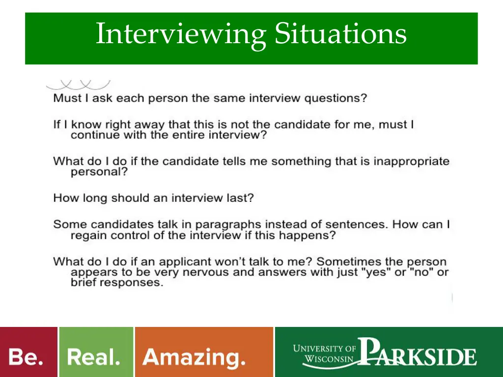 interviewing situations