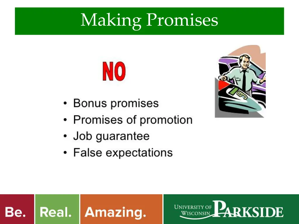 making promises