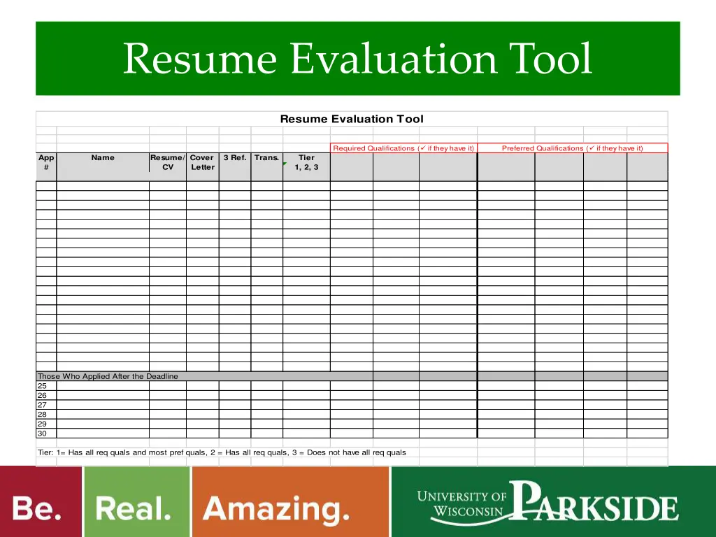 resume evaluation tool